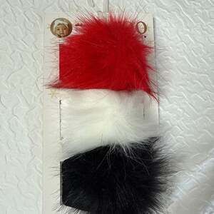 ROO Baby Headband Set Faux Fur Bows Red White Black | 0–9 Years | New